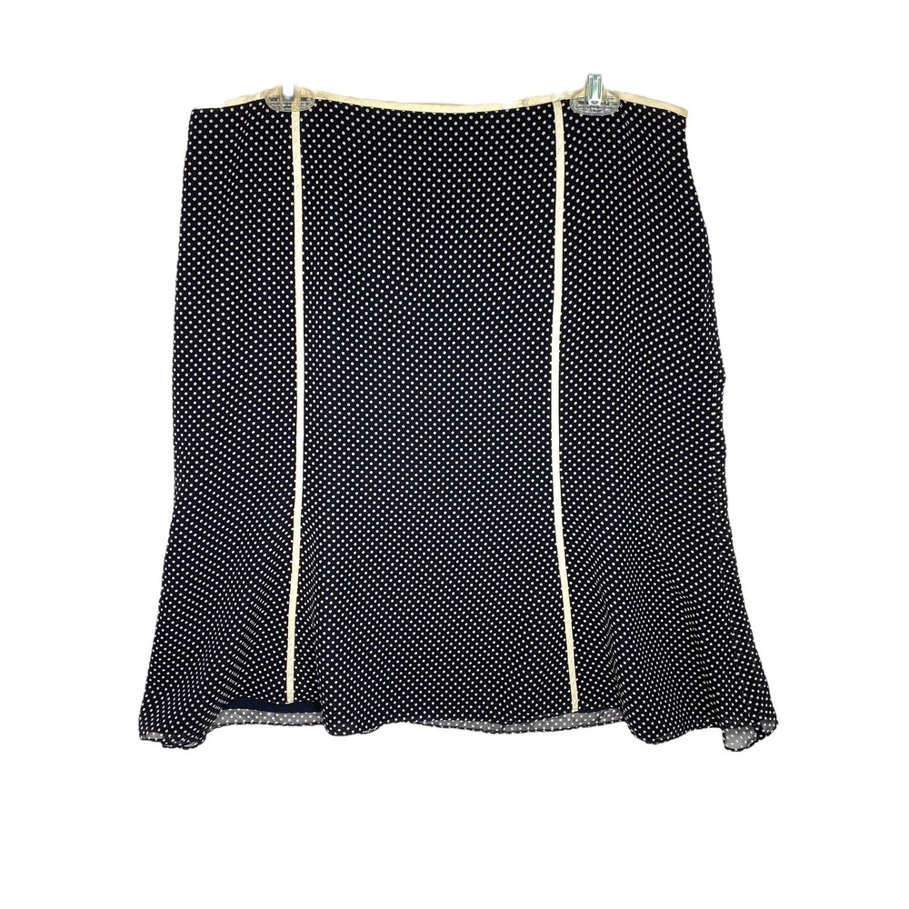 Ann Taylor | A Line Silk Polka Dot Skirt Women's Sz. 14 Bows Business Wear Work